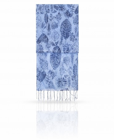 Палантин Женский S20-LEAF/SKY